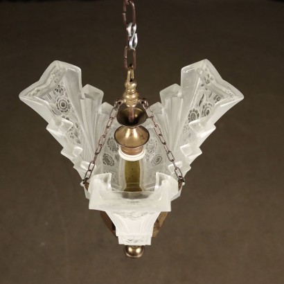 Chandelier with Satin Glass