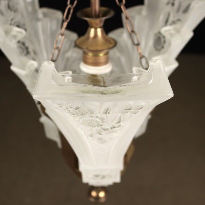 Chandelier with Satin Glass