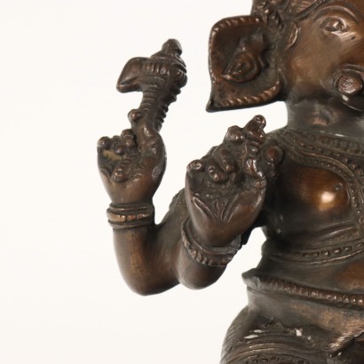 Ganesha Scultura in Bronzo