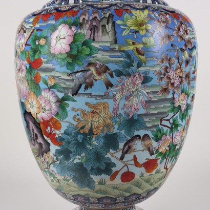 Grand Vase Cloisonné