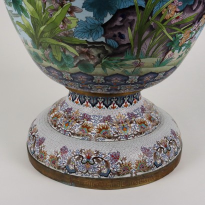 Große Cloisonné-Vase