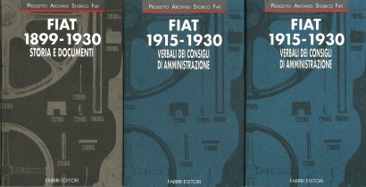 FIAT 1915-1930 Verbali del consiglio di amministrazione con FIAT 1899-1930 Storia e documenti (3 Volumi)
