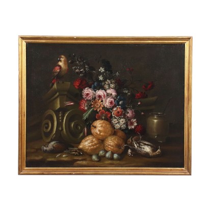 Still Life Oil on Canvas Italy XVII-XVIII Century
