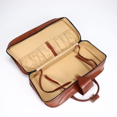 Vintage Ferrari Suitcase Set Leather Italy 1980s