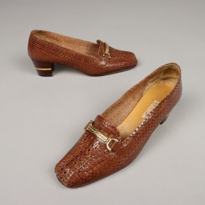 #vintage #vintageclothing #vintageclothes #vintagemilano #fashionvintage ,Zapatos de cuero tejido Gucci