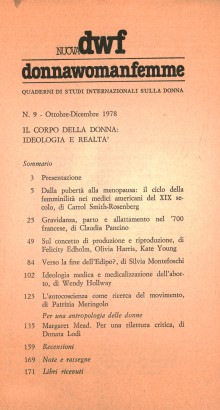 Nuova DWF donnawomanfemme (n. 9-Ottobre-Dicembre 1978) Il corpo della donna: ideologia e realtà