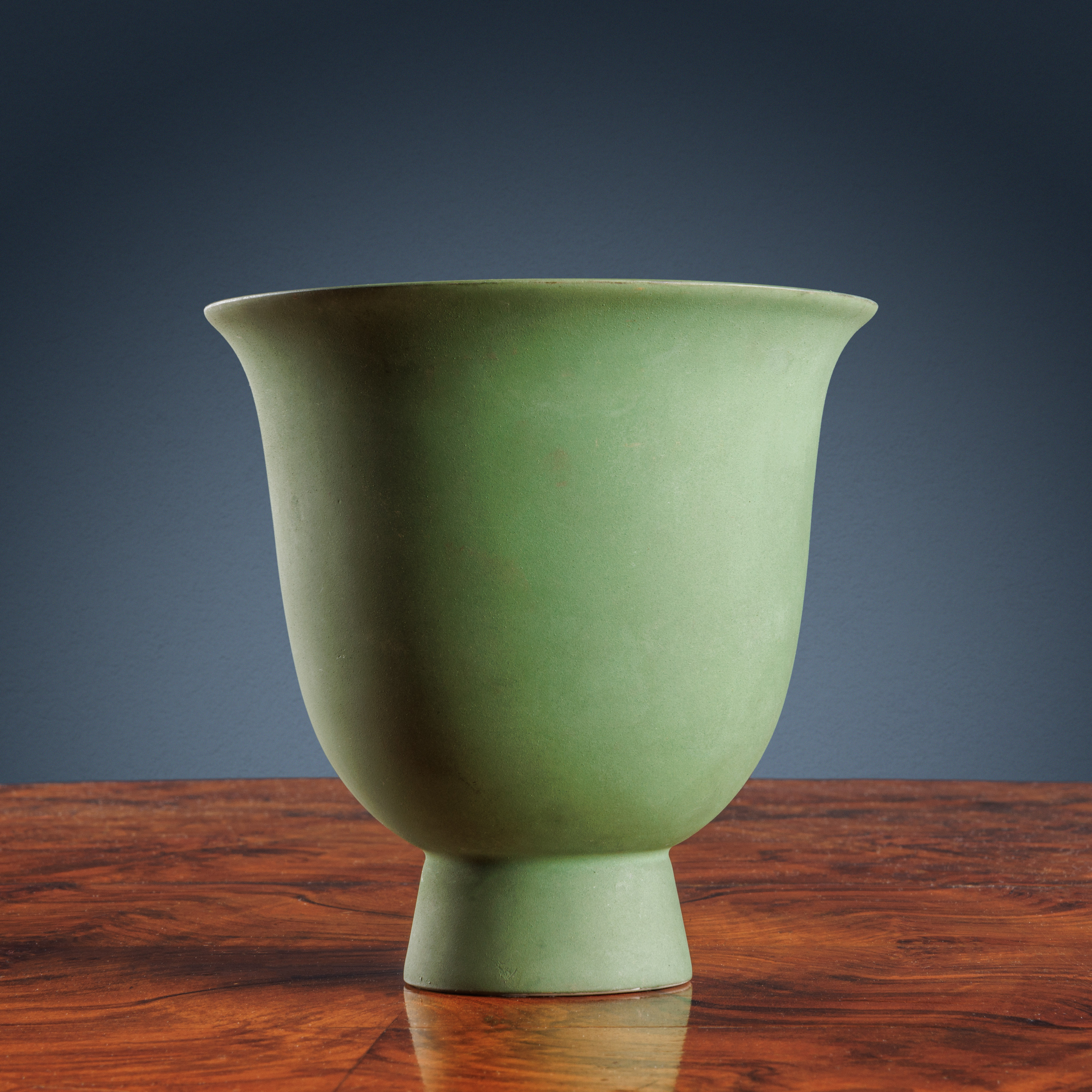 Vaso vintage in ceramica verde di Giovanni Gariboldi per Richard Ginori,  Italia, anni '50 in vendita su Pamono
