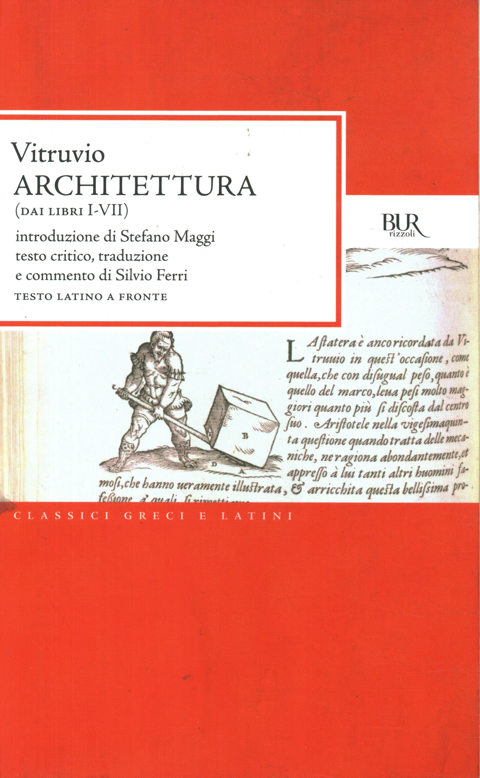 Architettura (dai libri I-VII)  Vitruvio Pollione usato Narrativa Classici  Greci e Latini