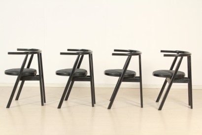 modernariato, sedie, Sedie Cassina, cassina, 4 sedie cassina, 4 sedie, quattro sedie, sedie anni 70, sedie anni 80, anni 70, anni 80, sedie legno laccato, legno laccato, modernariato anni 70, modernariato anni 80