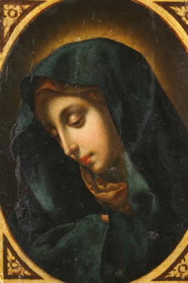 arte, 800, arte ottocentesca, fine 800, Carlo Dolci (1616-1686), madonna del dito, olio su tavola, copia