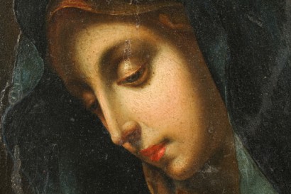 arte, 800, arte ottocentesca, fine 800, Carlo Dolci (1616-1686), madonna del dito, olio su tavola, copia