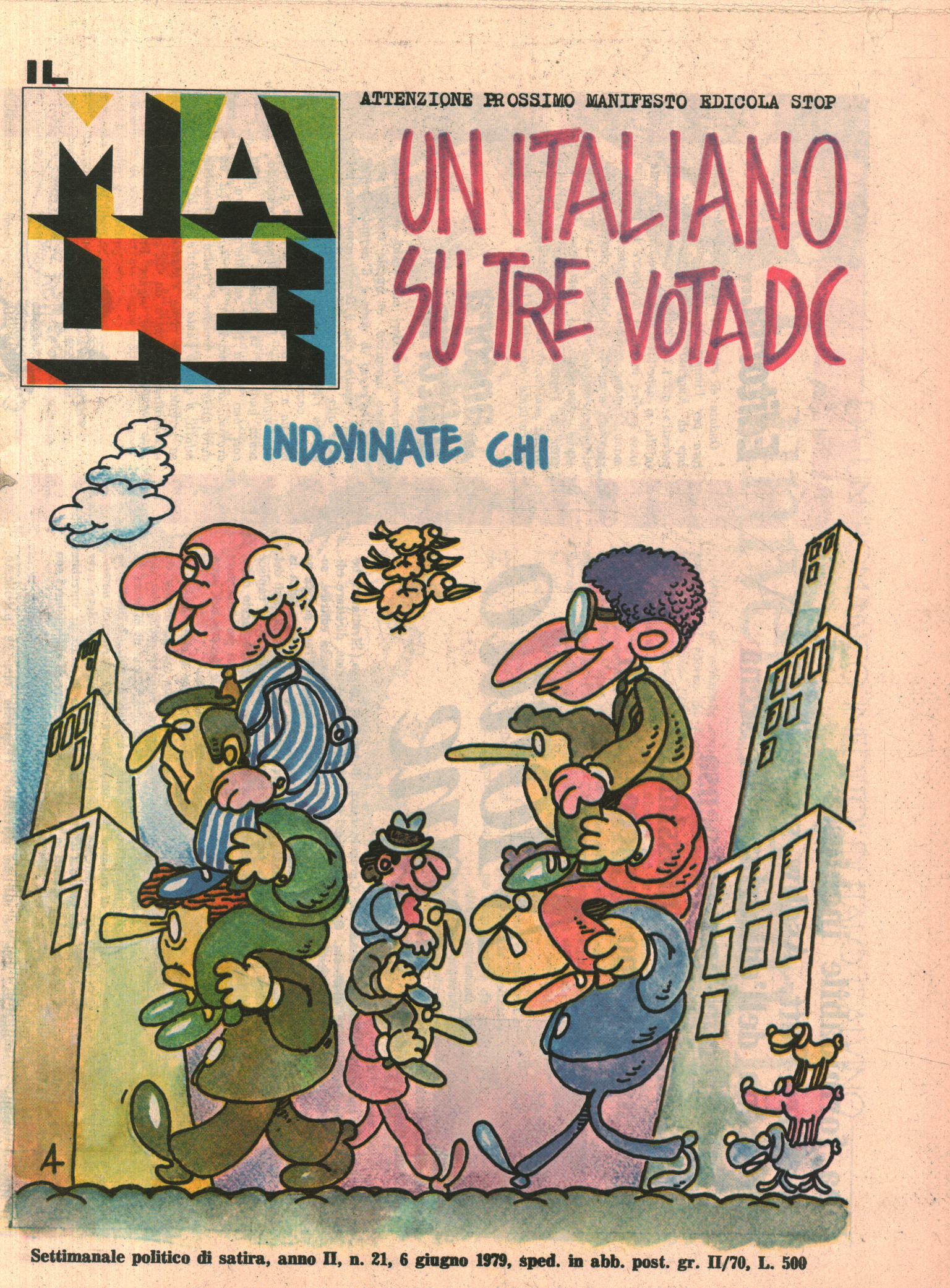 Il Male: settimanale politico di satira. Anno II, n.21, 6 giugno 1979