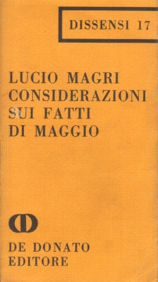 Considerazioni sui fatti di maggio