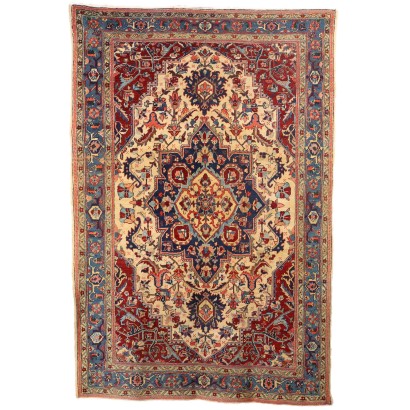 Tapis Vintage Asiatique Années 40-50 Ameublement Coton Laine