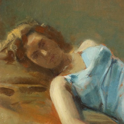 Painting by Ernesto Giacobbi ,Portrait of a reclining woman,Ernesto Giacobbi,Ernesto Giacobbi,Ernesto Giacobbi,Ernesto Giacobbi