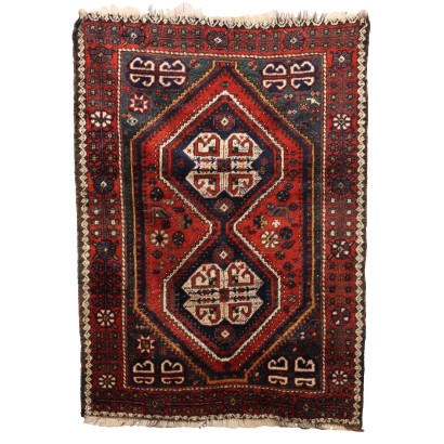 Tapis Vintage Asiatique Laine Noeud Gros Fait à Main