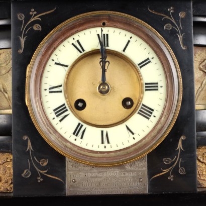 Free Standing Clock in Black Marble