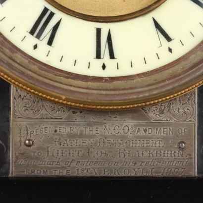 Free Standing Clock in Black Marble