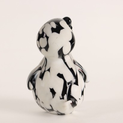 Black and White Glass Chick Archime,Archimede Seguso,Archimede Seguso,Archimede Seguso,Archimede Seguso