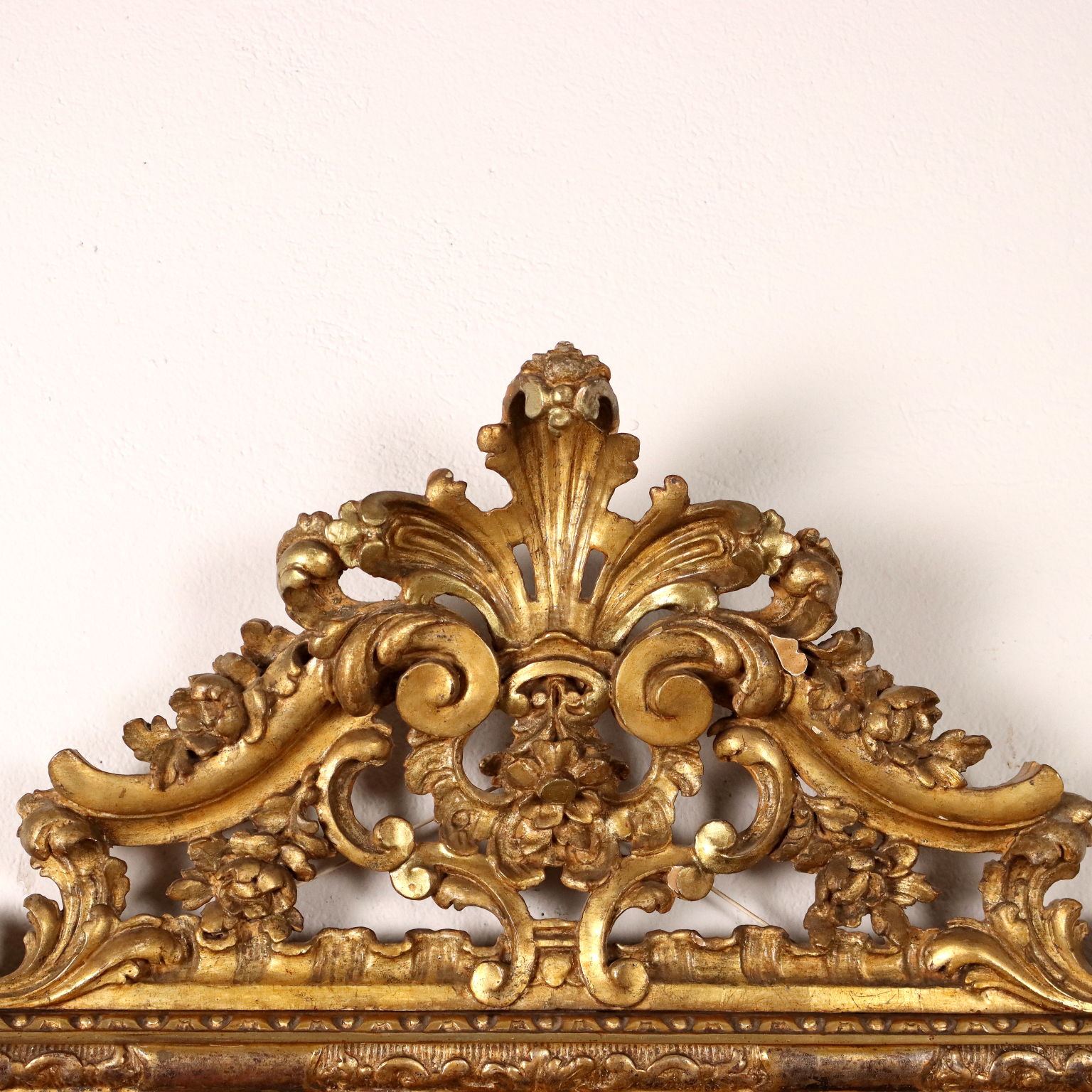 Cornice Antica Neoclassica Piemonte '700 Mogano Legno dorato Specchio