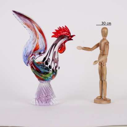 Rampant Rooster in Murano Glass