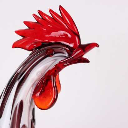 Coq rampant en verre de Murano