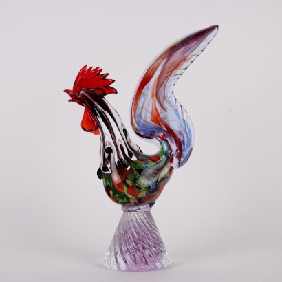 Rampant Rooster in Murano Glass