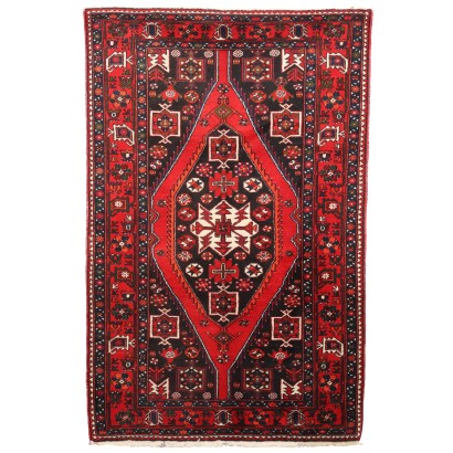Antiker Asiatischer Teppich Baumwolle Wolle Großer Knoten 214 x 139 cm