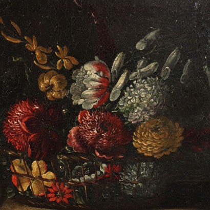 Coppia di Dipinti Nature morte con Fio,Coppia di nature morte con fiori