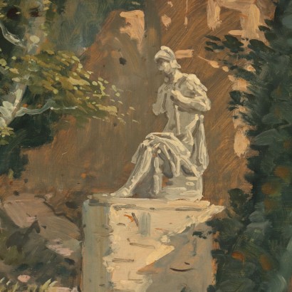 Peinture d'Antonio Oberto,Paysage avec bergers et ruines,Antonio Oberto,Antonio Oberto,Antonio Oberto,Antonio Oberto