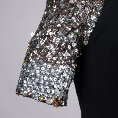 Black Evening Dress with Sequins