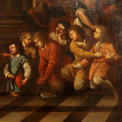 Peinture de la famille de Dario devant, La famille de Dario devant Alessa, Peinture avec scène d'un épisode historique