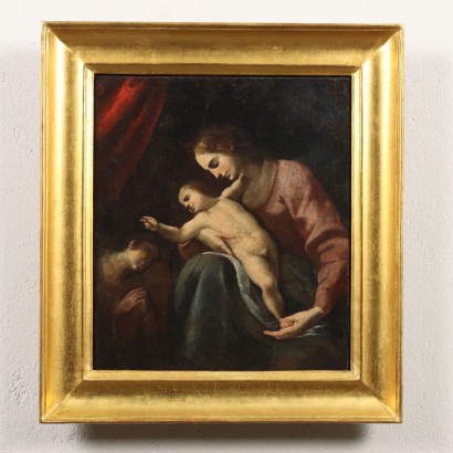 Painting Madonna with Child and Saint