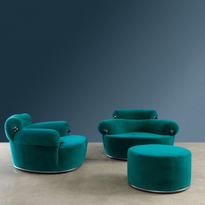 P20B Toro Armchairs Design Luigi Caccia Dominioni 1980s