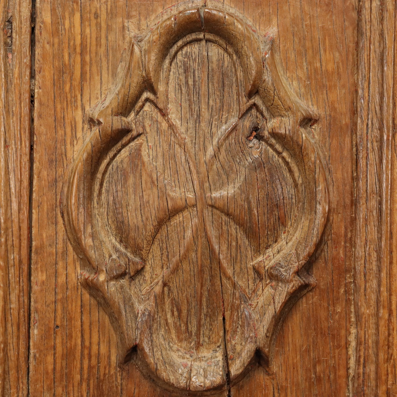 Porta Ombrello Vaso in Legno Intagliato e Dipinto a Motivo di