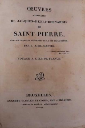 Oeuvres complètes de Jacques-Henri-Bernardin  de Saint-Pierre (8 voll)