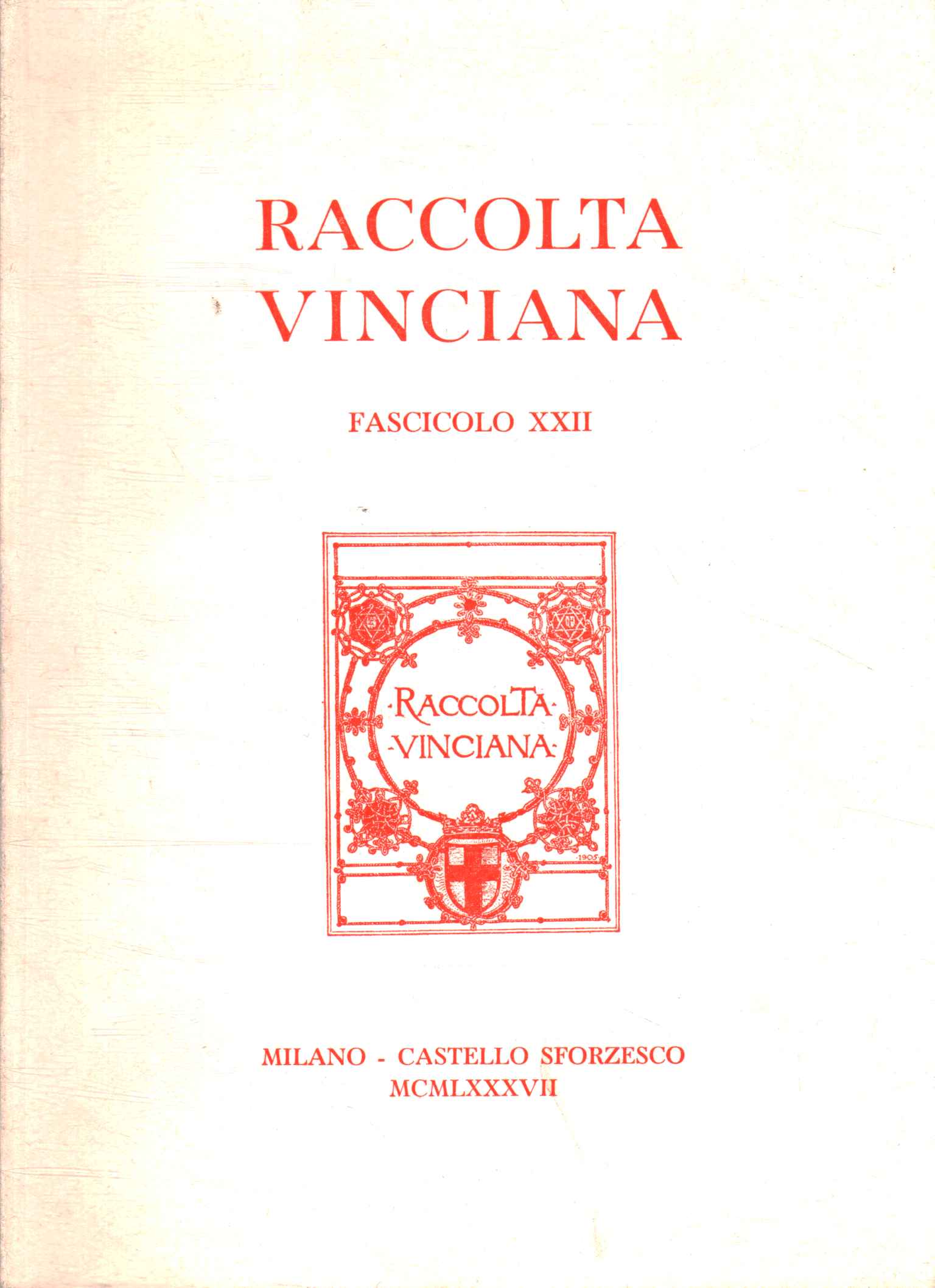 Vinciana Collection Numéro XXII, Vinciana Collection Numéro XXII, Vinciana Collection Numéro XXII, Vinciana Collection Numéro XXII