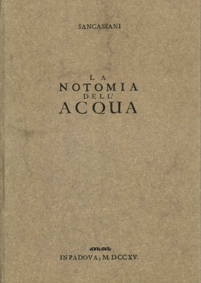 La notomia dell'acqua