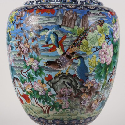 Grand Vase Cloisonné