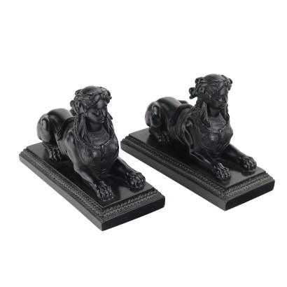 Pair of Resin Sphinxes