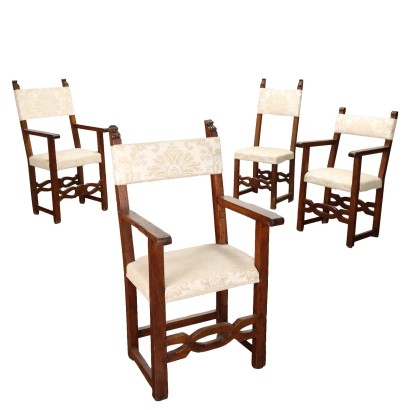 Set of 3 armchairs and a chair