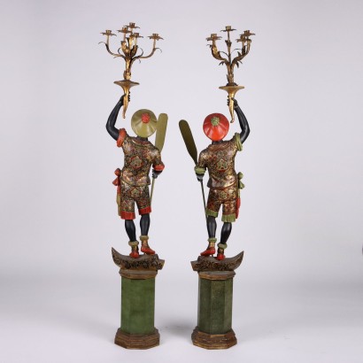 Pair of Mori Torch Holders