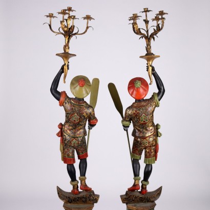 Pair of Mori Torch Holders