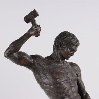 The Nude Male Blacksmith Signed by Giannett