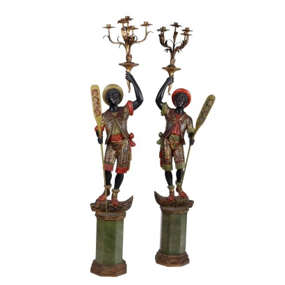 Pair of Mori Torch Holders