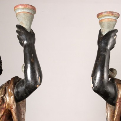 Pair of Venetian Moors Candle Holders