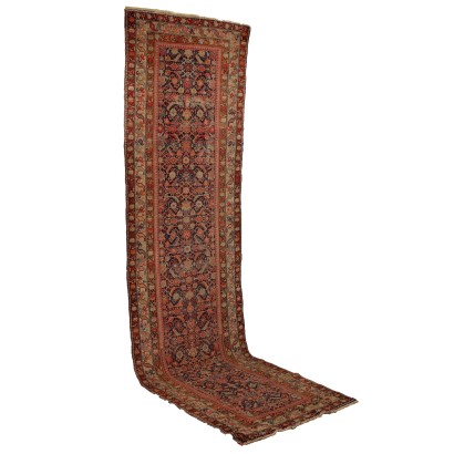 Antique Malayer Carpet Wool Thin Knot Iran 153 x 41 In