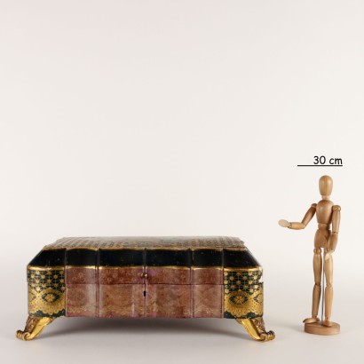 Scatola in Legno Laccato a Chinoiserie