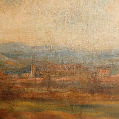 Grande dipinto paesaggio,Dipinto Grande Paesaggio con Figure 1,Dipinto Grande Paesaggio con Figure 1931