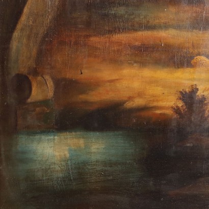 Grande dipinto paesaggio,Dipinto Grande Paesaggio con Figure 1,Dipinto Grande Paesaggio con Figure 1931